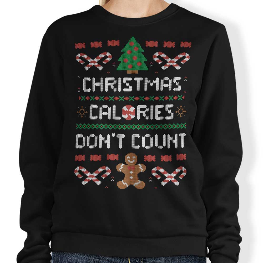 Christmas Calories Don't Count - Adult & Kids T-Shirts, Sweatshirts & Hoodies apparel design preview 1