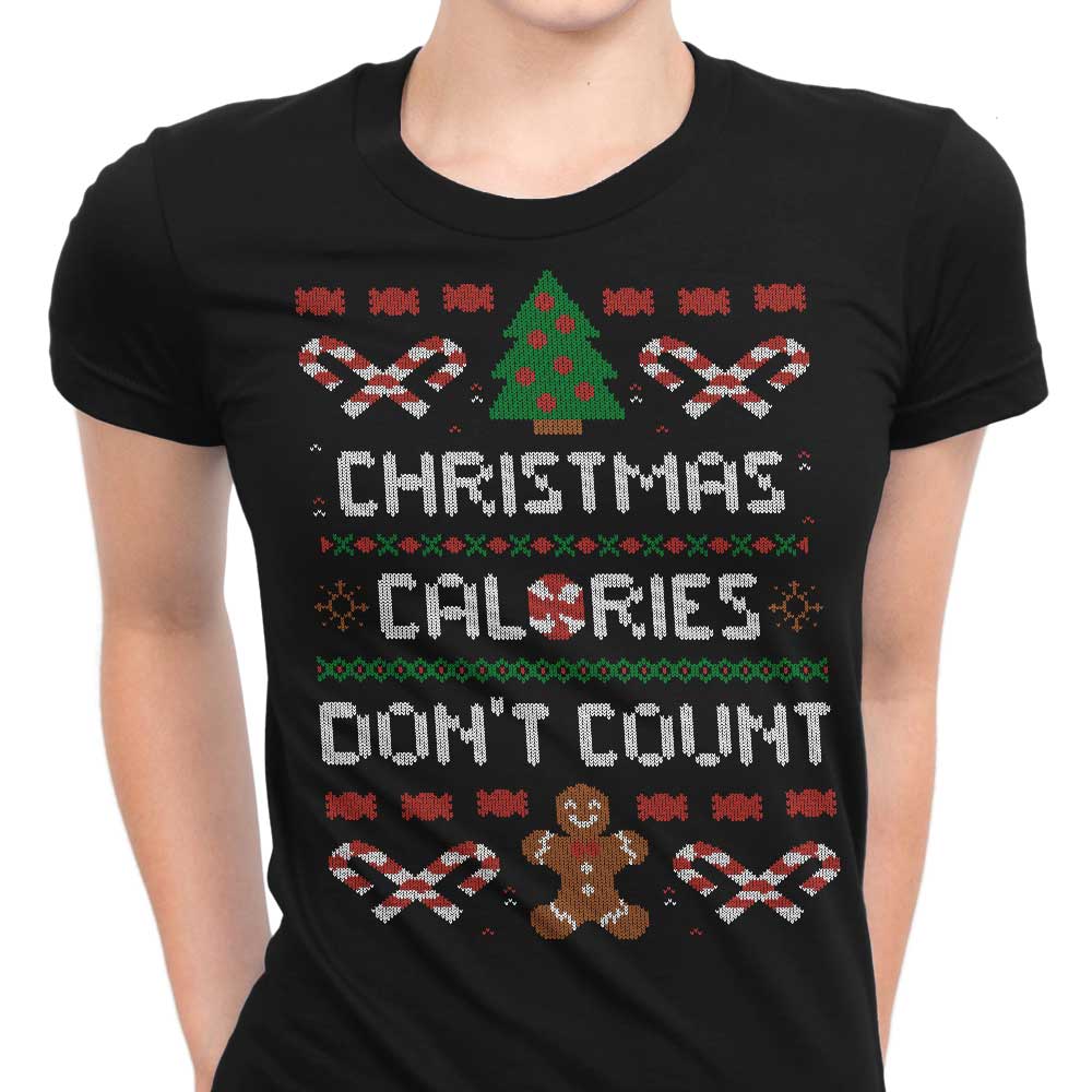 Christmas Calories Don't Count Women's Apparel - Adult & Kids T-Shirts, Sweatshirts & Hoodies apparel design preview 1