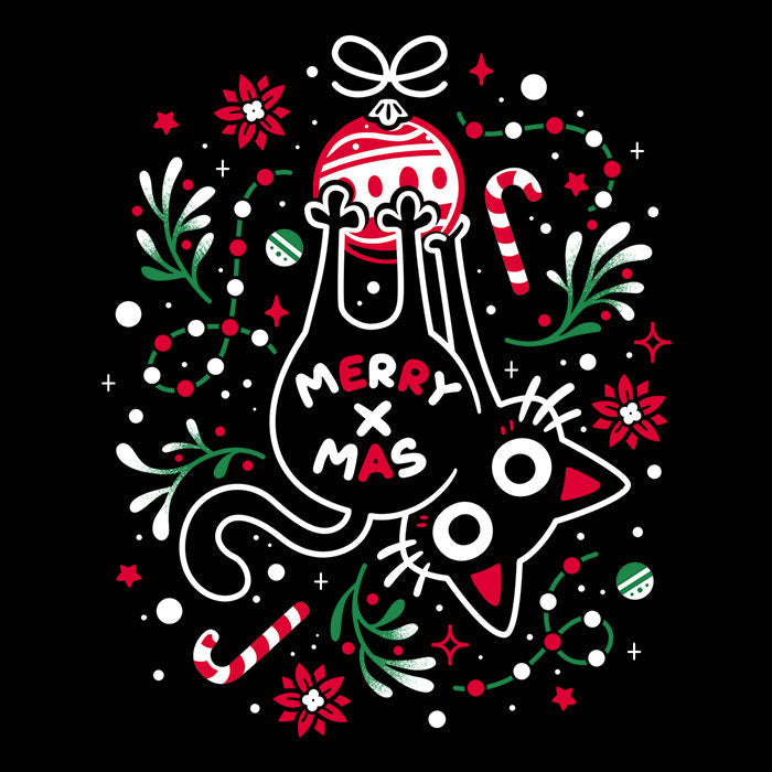 Christmas Cat Butt Men's Apparel - Adult & Kids T-Shirts, Sweatshirts & Hoodies apparel design preview 2