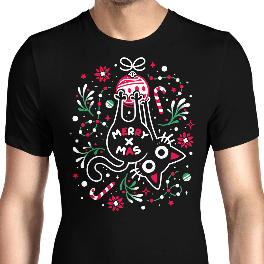 Christmas Cat Butt Men's Apparel - Adult & Kids T-Shirts, Sweatshirts & Hoodies apparel design preview 1
