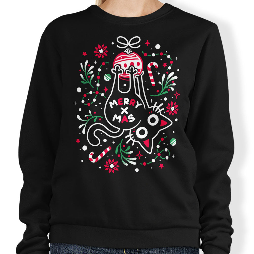 Christmas Cat Butt - Adult & Kids T-Shirts, Sweatshirts & Hoodies apparel design preview 1