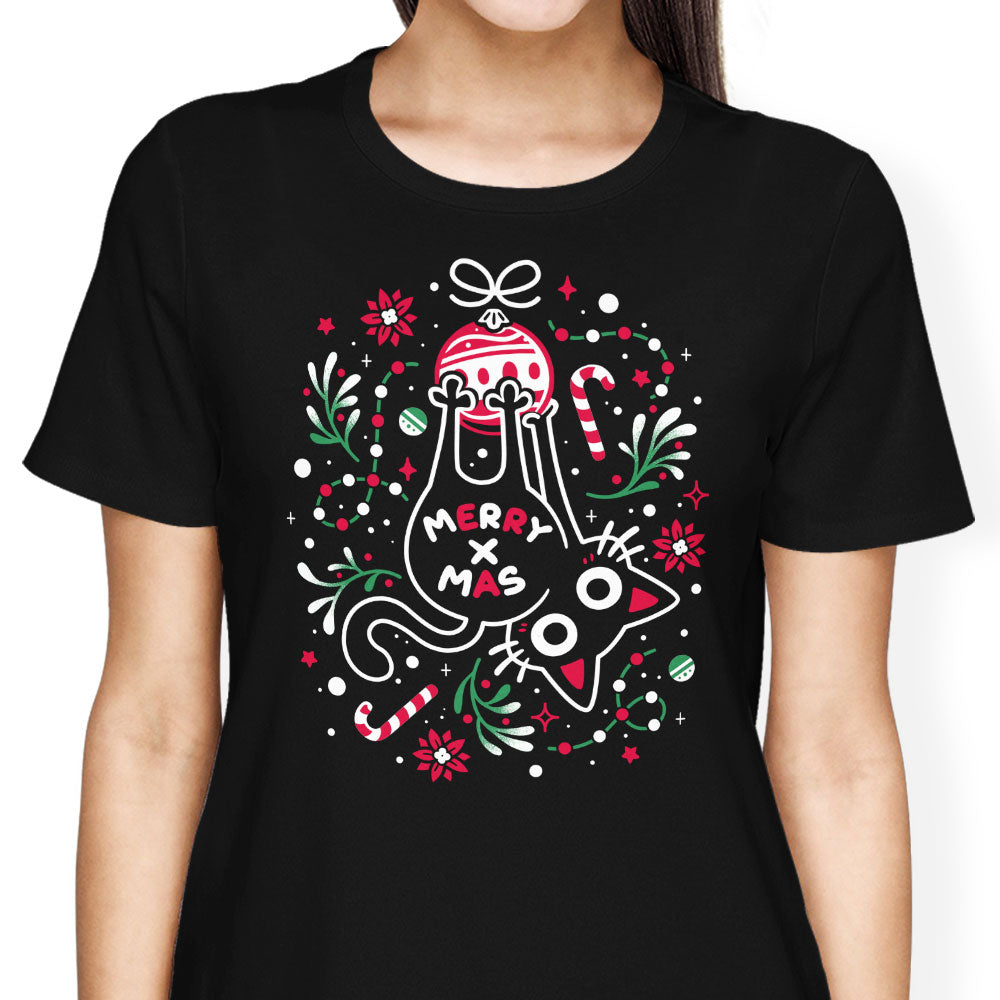 Christmas Cat Butt Women's Apparel - Adult & Kids T-Shirts, Sweatshirts & Hoodies apparel design preview 1