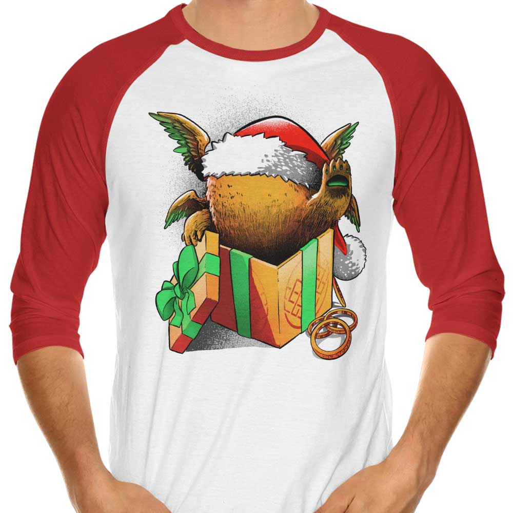 Christmas Chicken Pig 3/4 Sleeve Raglan - Adult & Kids T-Shirts, Sweatshirts & Hoodies apparel design preview 1
