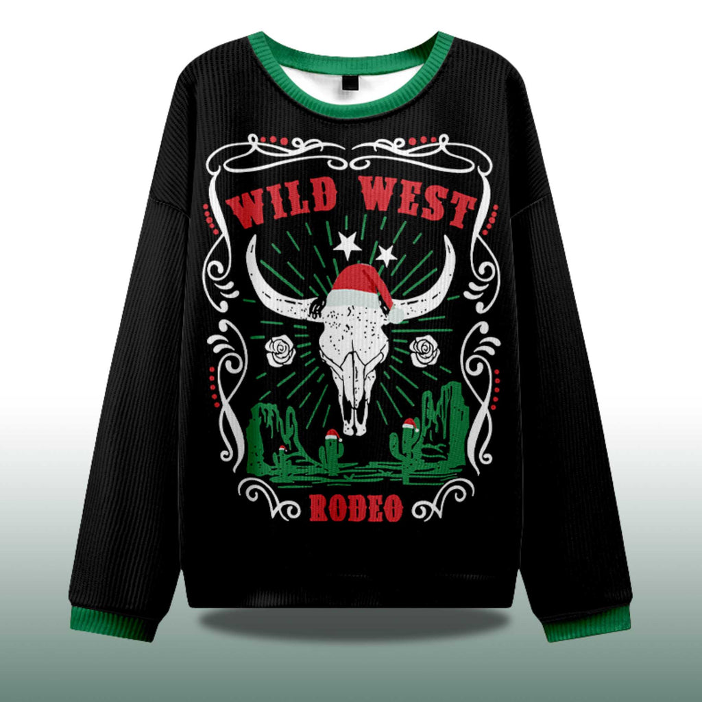 Christmas Cow Skull Ugly Christmas Sweater product image 4