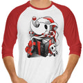 Christmas Ghost Dog 3/4 Sleeve Raglan - Adult & Kids T-Shirts, Sweatshirts & Hoodies apparel design preview 1