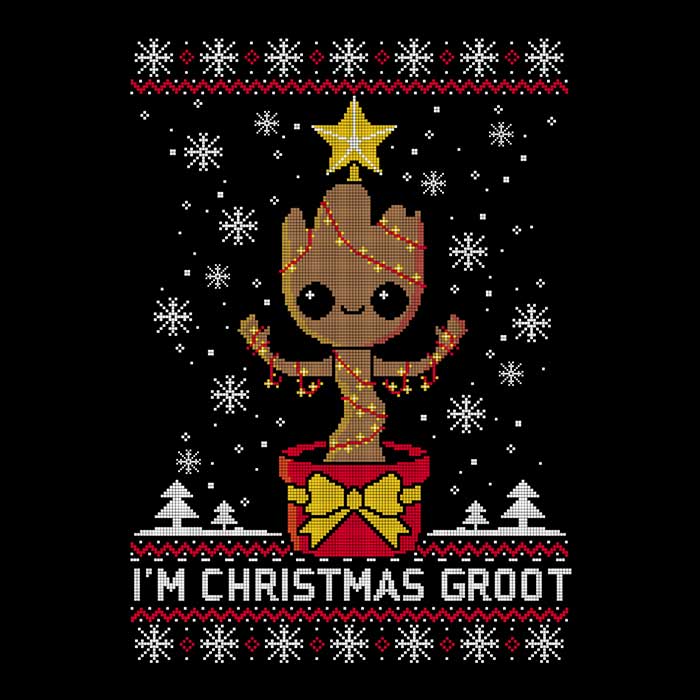 Christmas Groot Men's Apparel - Adult & Kids T-Shirts, Sweatshirts & Hoodies apparel design preview 2