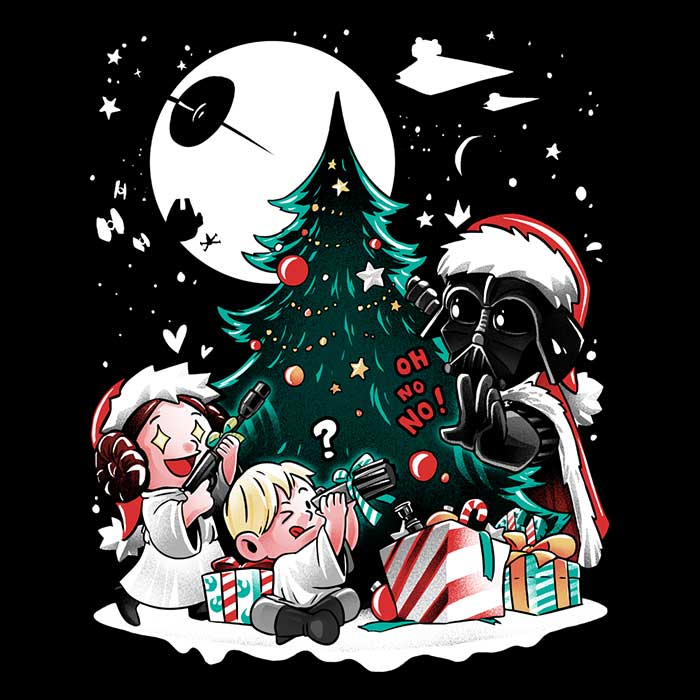 Christmas in the Stars - Adult & Kids T-Shirts, Sweatshirts & Hoodies apparel design preview 2