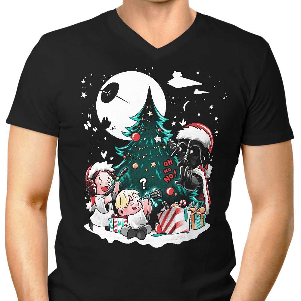 Christmas in the Stars Men's V-Neck - Adult & Kids T-Shirts, Sweatshirts & Hoodies apparel design preview 1