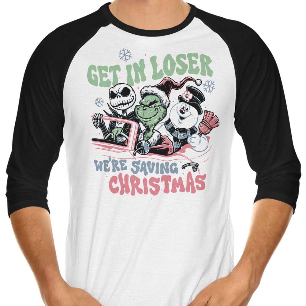Christmas Losers 3/4 Sleeve Raglan - Adult & Kids T-Shirts, Sweatshirts & Hoodies apparel design preview 1