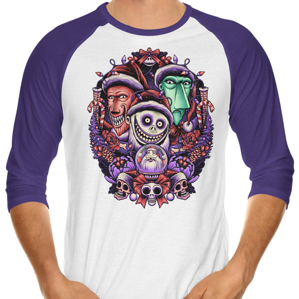 Christmas Mischief 3/4 Sleeve Raglan - Adult & Kids T-Shirts, Sweatshirts & Hoodies apparel design preview 1