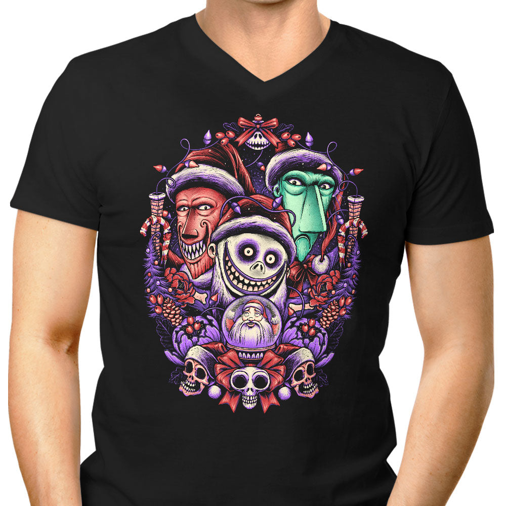 Christmas Mischief Men's V-Neck - Adult & Kids T-Shirts, Sweatshirts & Hoodies apparel design preview 1