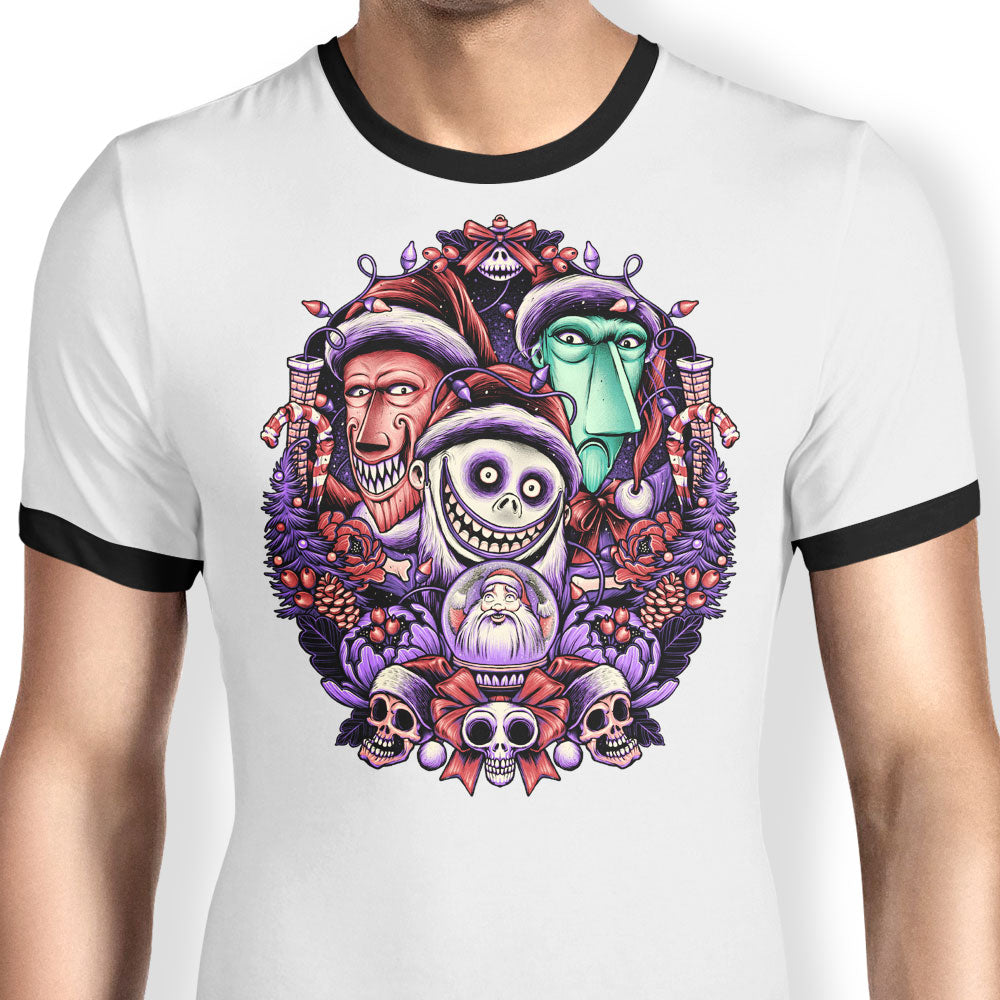 Christmas Mischief Ringer - Adult & Kids T-Shirts, Sweatshirts & Hoodies apparel design preview 1