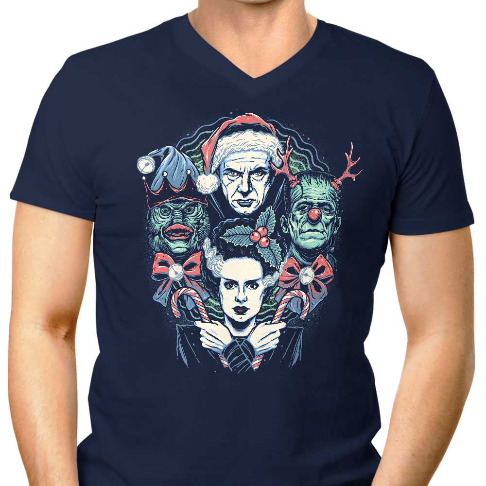 Christmas Monsters Men's V-Neck - Adult & Kids T-Shirts, Sweatshirts & Hoodies apparel design preview 1