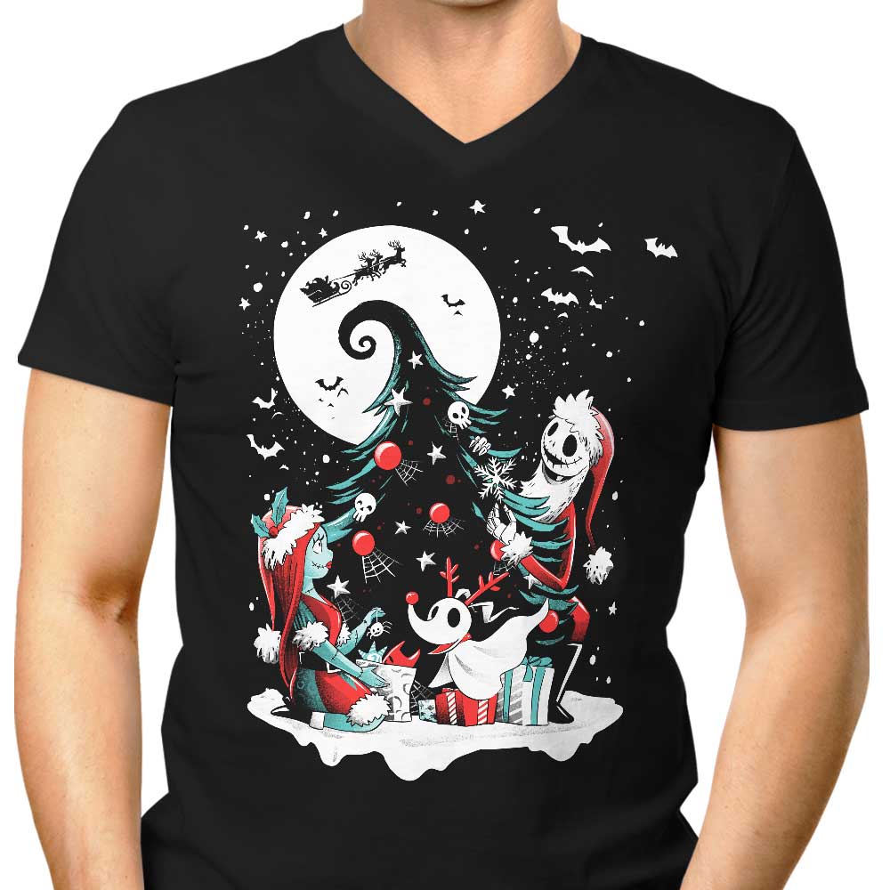 Christmas Nightmare Men's V-Neck - Adult & Kids T-Shirts, Sweatshirts & Hoodies apparel design preview 1