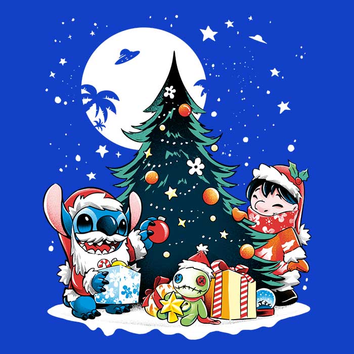 Christmas Ohana Men's V-Neck - Adult & Kids T-Shirts, Sweatshirts & Hoodies apparel design preview 2