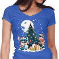 Christmas Ohana Women's V-Neck - Adult & Kids T-Shirts, Sweatshirts & Hoodies apparel design preview 1