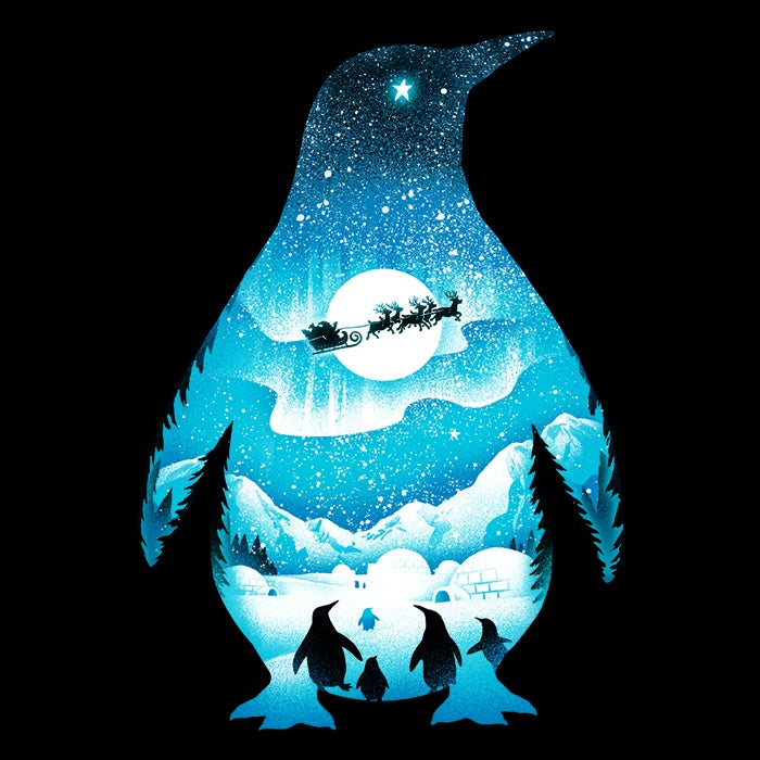 Christmas Penguin Men's Apparel - Adult & Kids T-Shirts, Sweatshirts & Hoodies apparel design preview 2