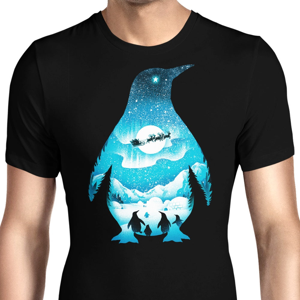 Christmas Penguin Men's Apparel - Adult & Kids T-Shirts, Sweatshirts & Hoodies apparel design preview 1