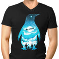 Christmas Penguin Men's V-Neck - Adult & Kids T-Shirts, Sweatshirts & Hoodies apparel design preview 1