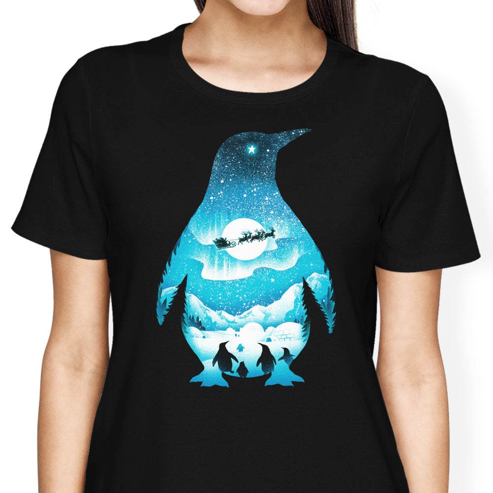 Christmas Penguin Women's Apparel - Adult & Kids T-Shirts, Sweatshirts & Hoodies apparel design preview 1