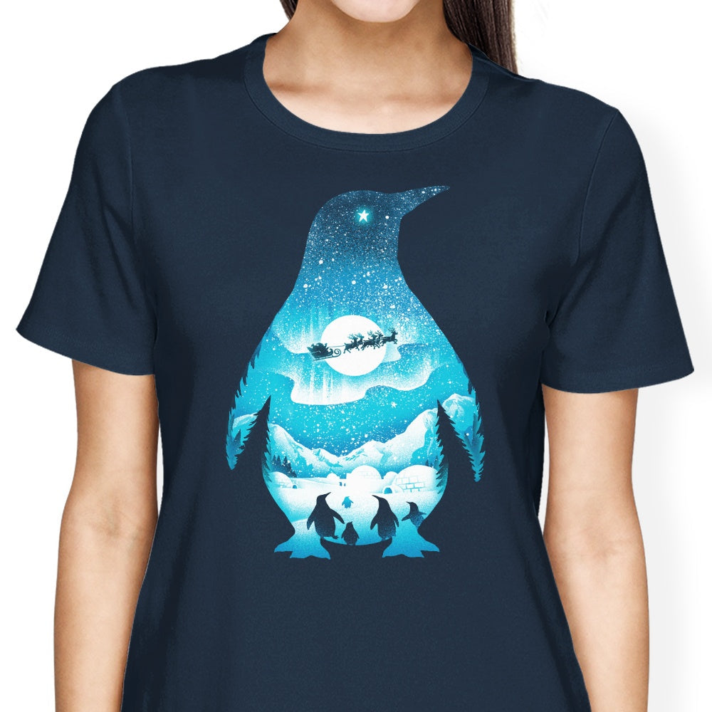Christmas Penguin Women's Apparel - Adult & Kids T-Shirts, Sweatshirts & Hoodies apparel design preview 2