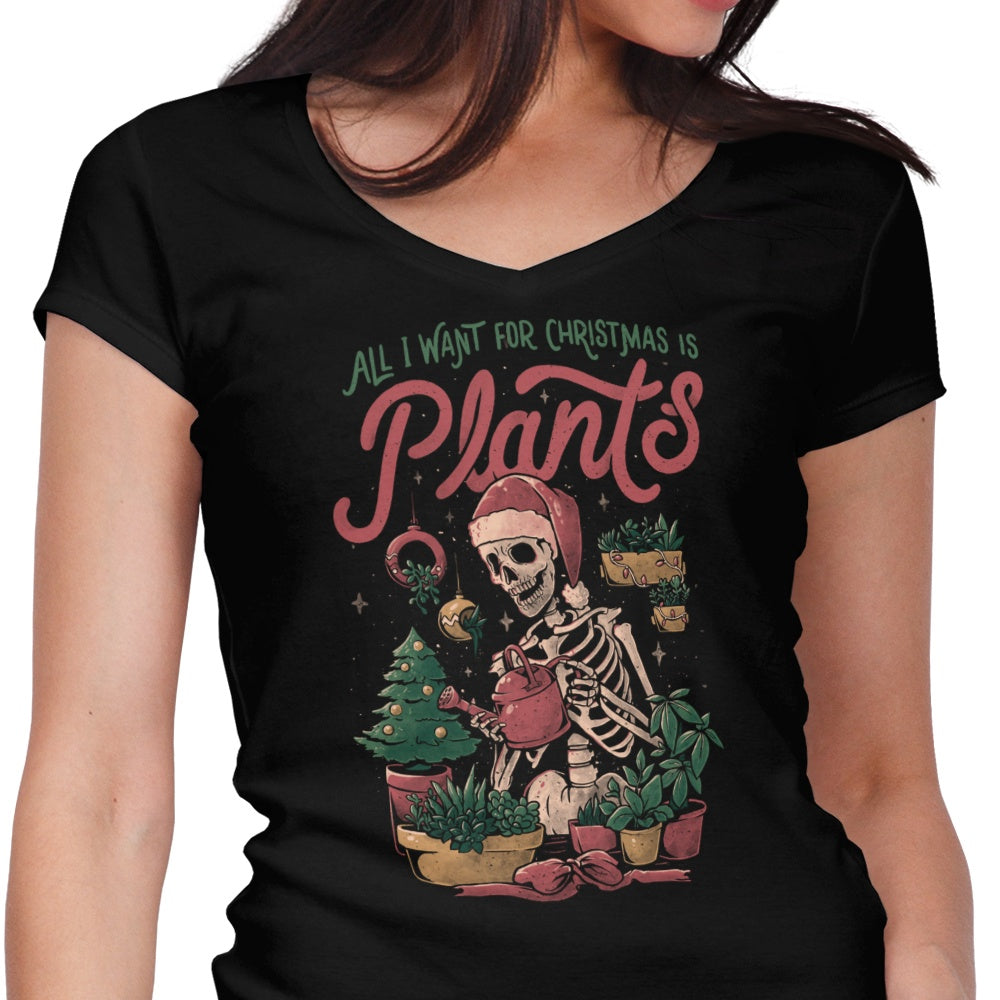 Christmas Plants Women's V-Neck - Adult & Kids T-Shirts, Sweatshirts & Hoodies apparel design preview 1