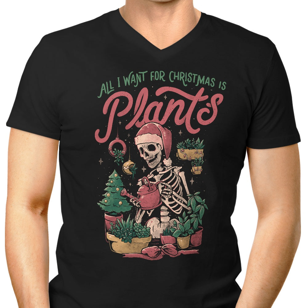 Christmas Plants Men's V-Neck - Adult & Kids T-Shirts, Sweatshirts & Hoodies apparel design preview 1