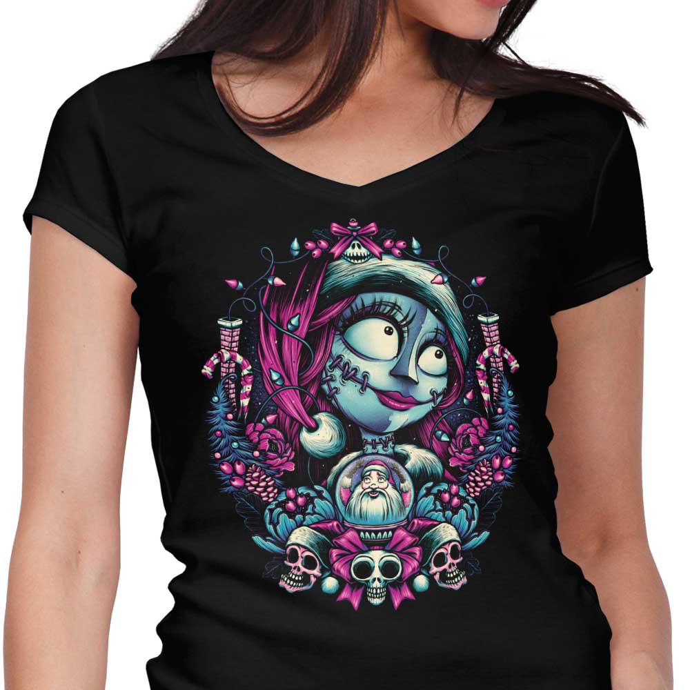Christmas Ragdoll Women's V-Neck - Adult & Kids T-Shirts, Sweatshirts & Hoodies apparel design preview 1