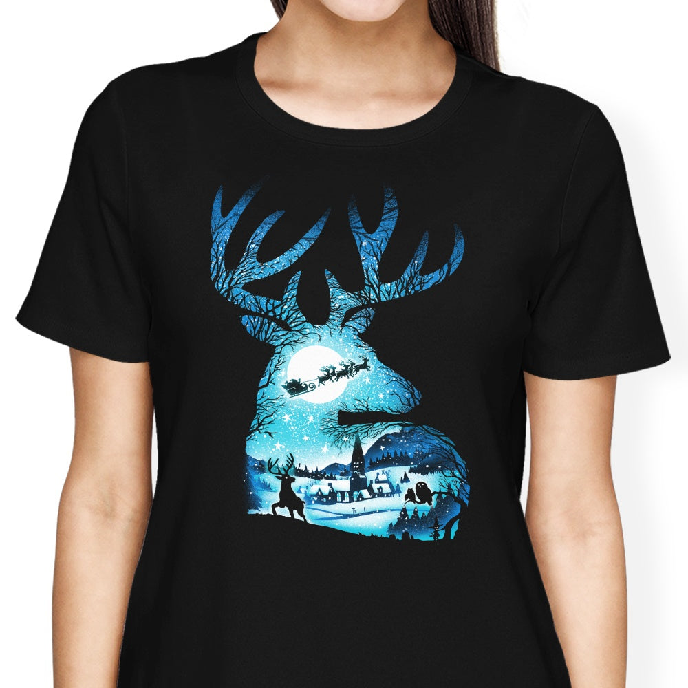 Christmas Reindeer Women's Apparel - Adult & Kids T-Shirts, Sweatshirts & Hoodies apparel design preview 1