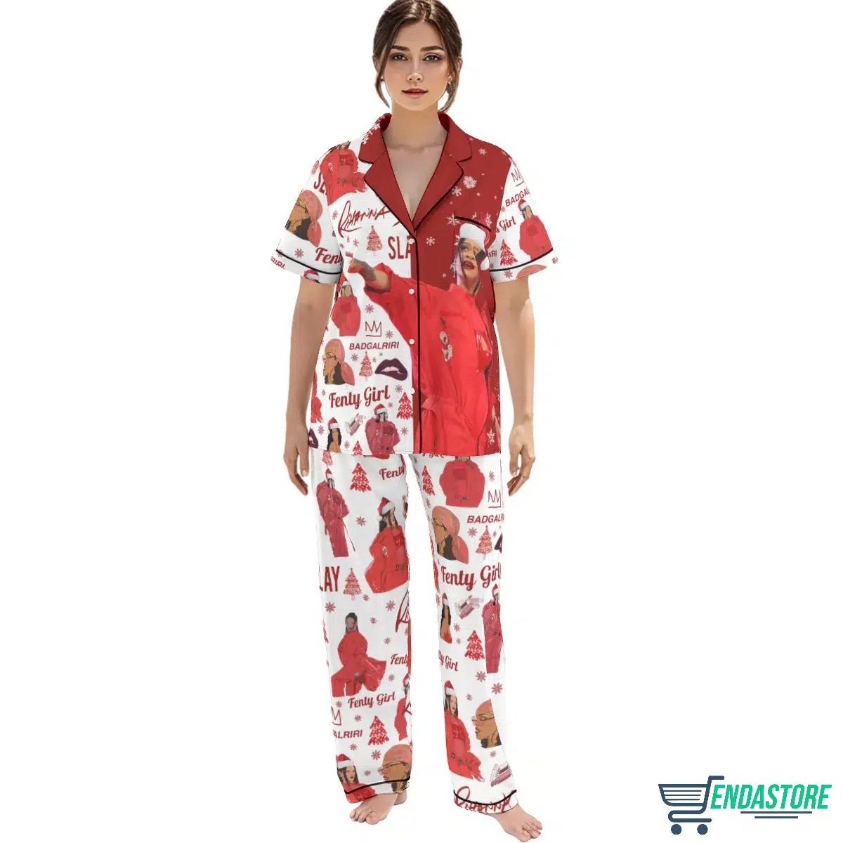 Christmas Rihanna loves Pajamas Set Long product image 2