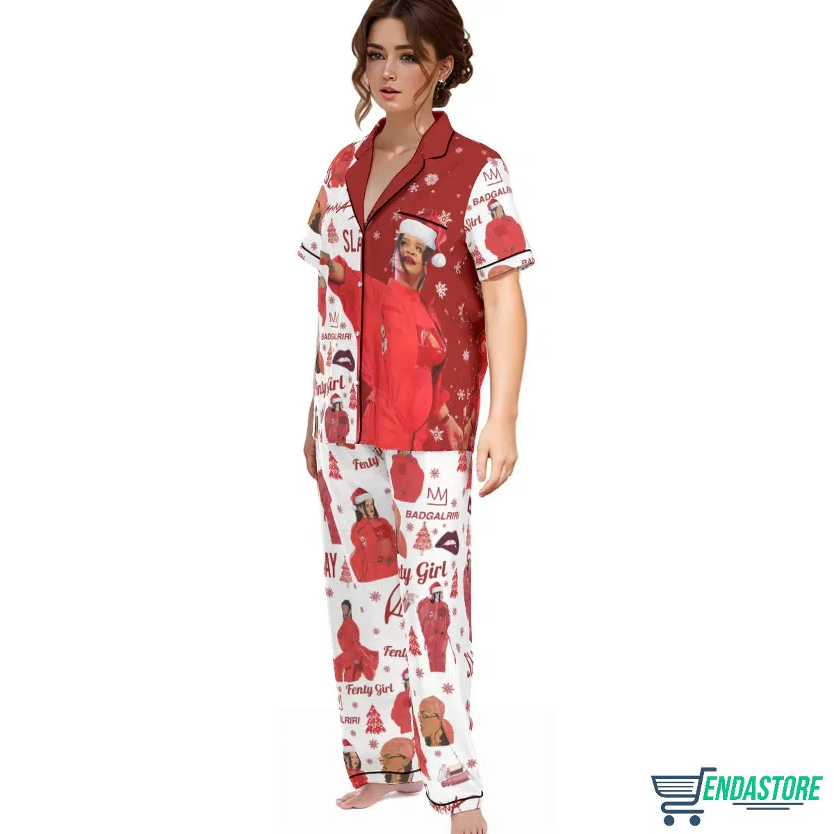 Christmas Rihanna loves Pajamas Set Long product image 3