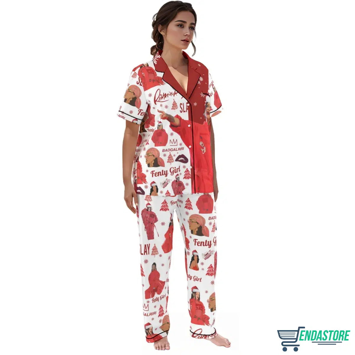 Christmas Rihanna loves Pajamas Set Long product image 4