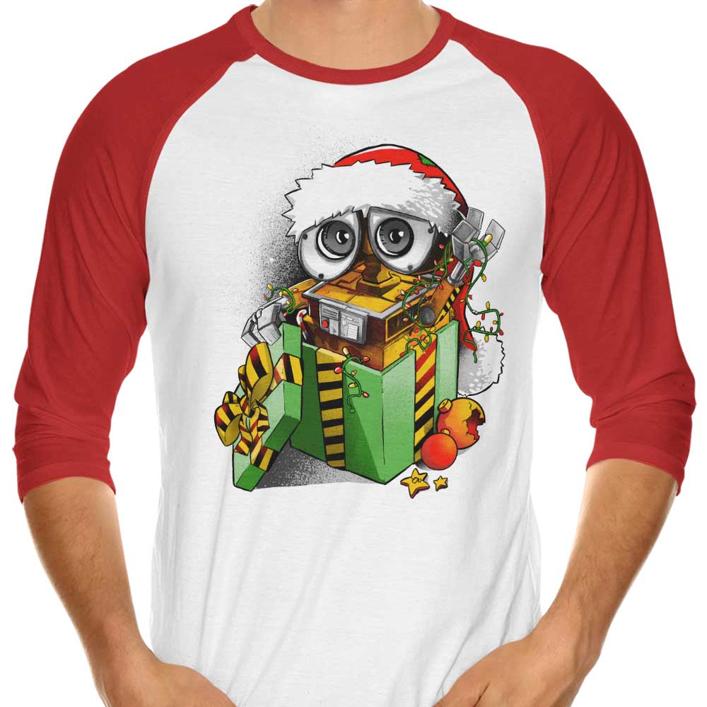 Christmas Robot 3/4 Sleeve Raglan - Adult & Kids T-Shirts, Sweatshirts & Hoodies apparel design preview 1