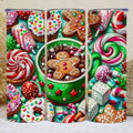 Christmas Gingerbread Man Mug and Sweets 20 oz Skinny - Adult & Kids T-Shirts, Sweatshirts & Hoodies apparel design preview 1