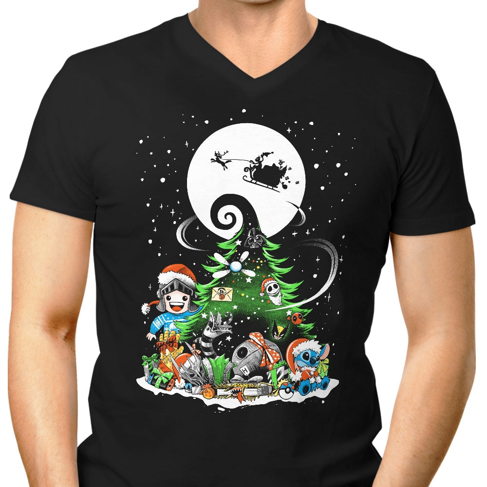 Christmas With Teerion Men's V-Neck - Adult & Kids T-Shirts, Sweatshirts & Hoodies apparel design preview 1