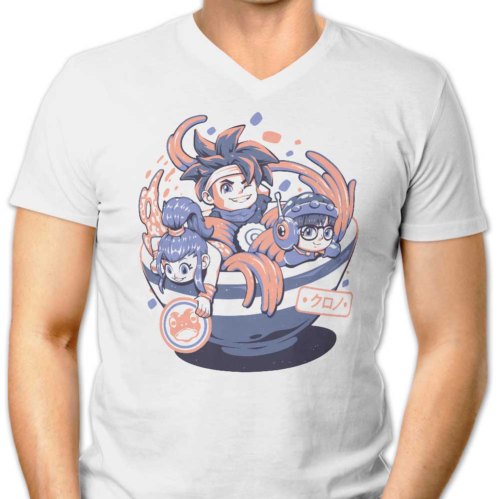 Chrono Bowl Men's V-Neck - Adult & Kids T-Shirts, Sweatshirts & Hoodies apparel design preview 1