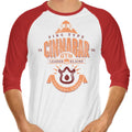 Cinnabar Island Gym 3/4 Sleeve Raglan - Adult & Kids T-Shirts, Sweatshirts & Hoodies apparel design preview 1