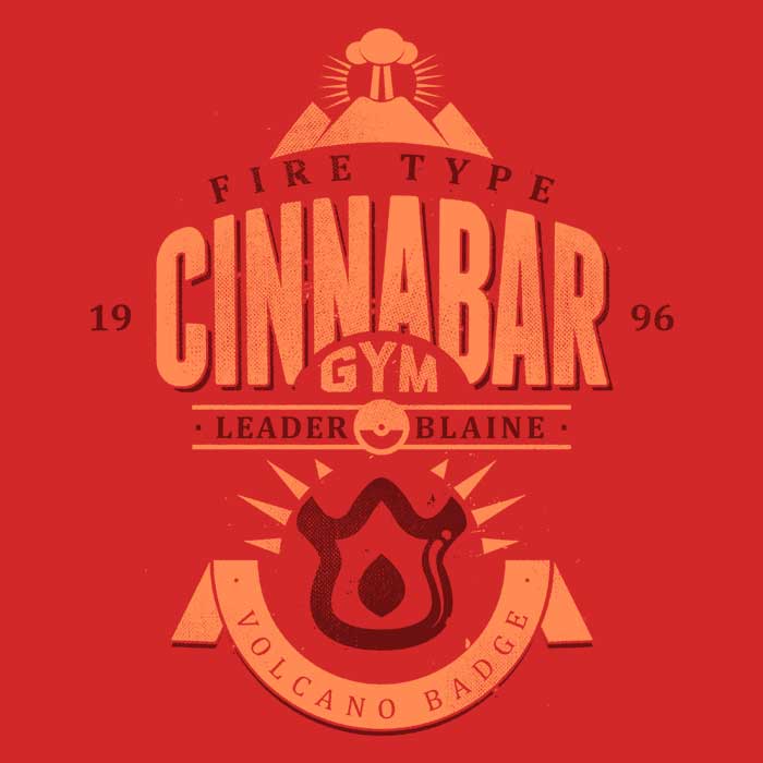 Cinnabar Island Gym Men's Apparel - Adult & Kids T-Shirts, Sweatshirts & Hoodies apparel design preview 2