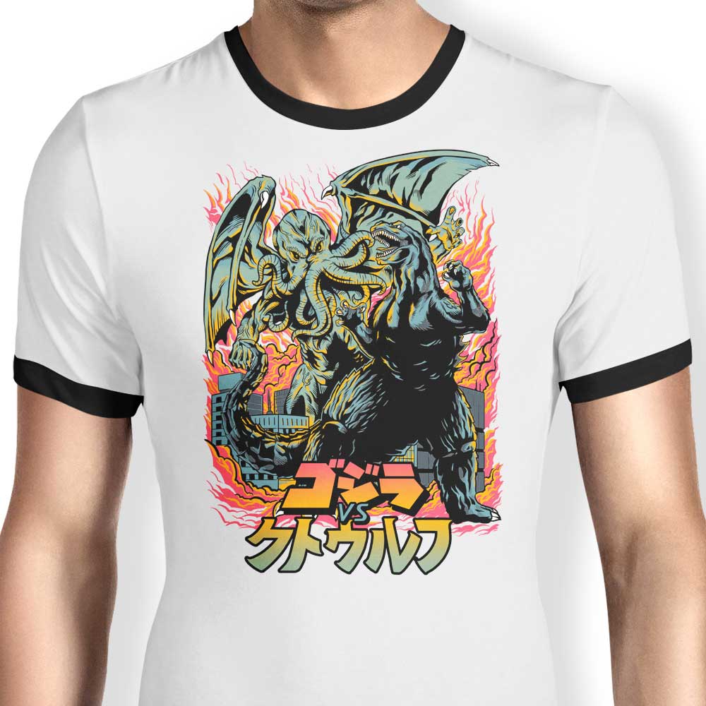 Clash of Gods Ringer - Adult & Kids T-Shirts, Sweatshirts & Hoodies apparel design preview 1