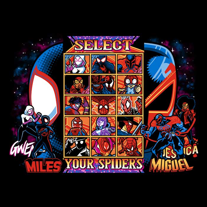 Clash of Spiders Men's V-Neck - Adult & Kids T-Shirts, Sweatshirts & Hoodies apparel design preview 2