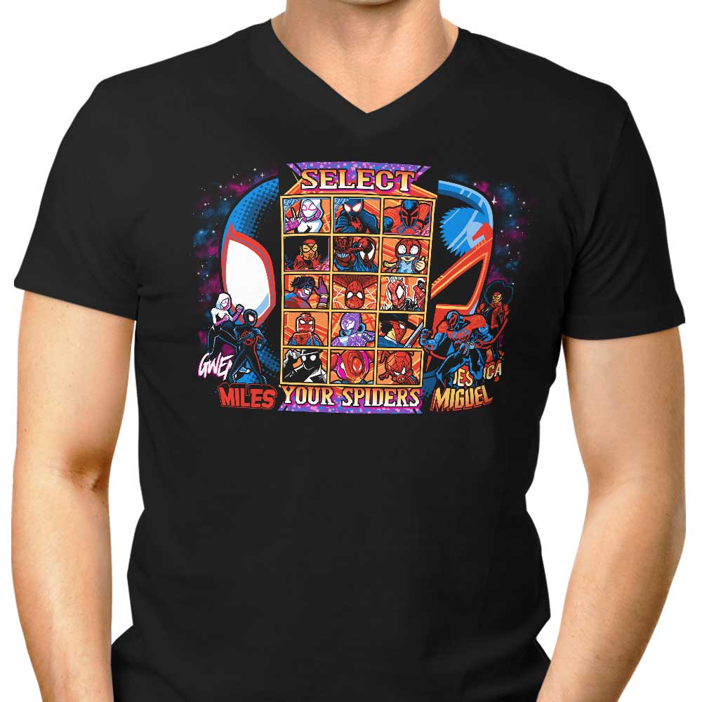 Clash of Spiders Men's V-Neck - Adult & Kids T-Shirts, Sweatshirts & Hoodies apparel design preview 1