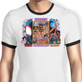 Clash of Spiders Ringer - Adult & Kids T-Shirts, Sweatshirts & Hoodies apparel design preview 1