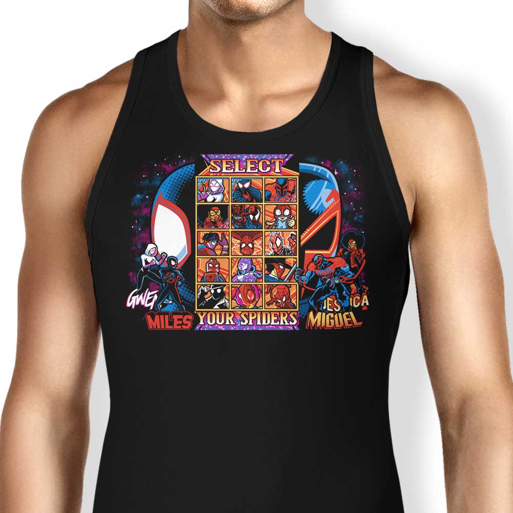 Clash of Spiders Tank Top - Adult & Kids T-Shirts, Sweatshirts & Hoodies apparel design preview 1