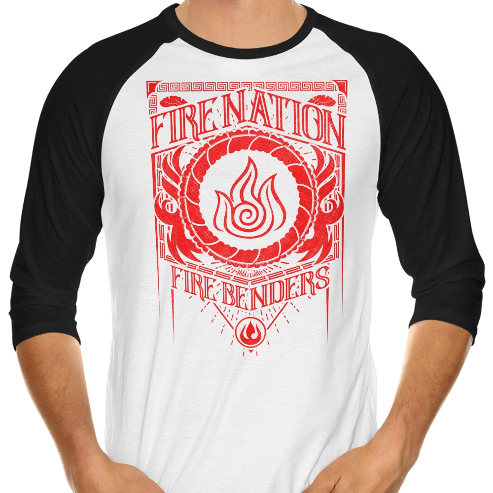 Classic Fire 3/4 Sleeve Raglan - Adult & Kids T-Shirts, Sweatshirts & Hoodies apparel design preview 1
