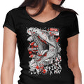 Clever Dino Women's V-Neck - Adult & Kids T-Shirts, Sweatshirts & Hoodies apparel design preview 1