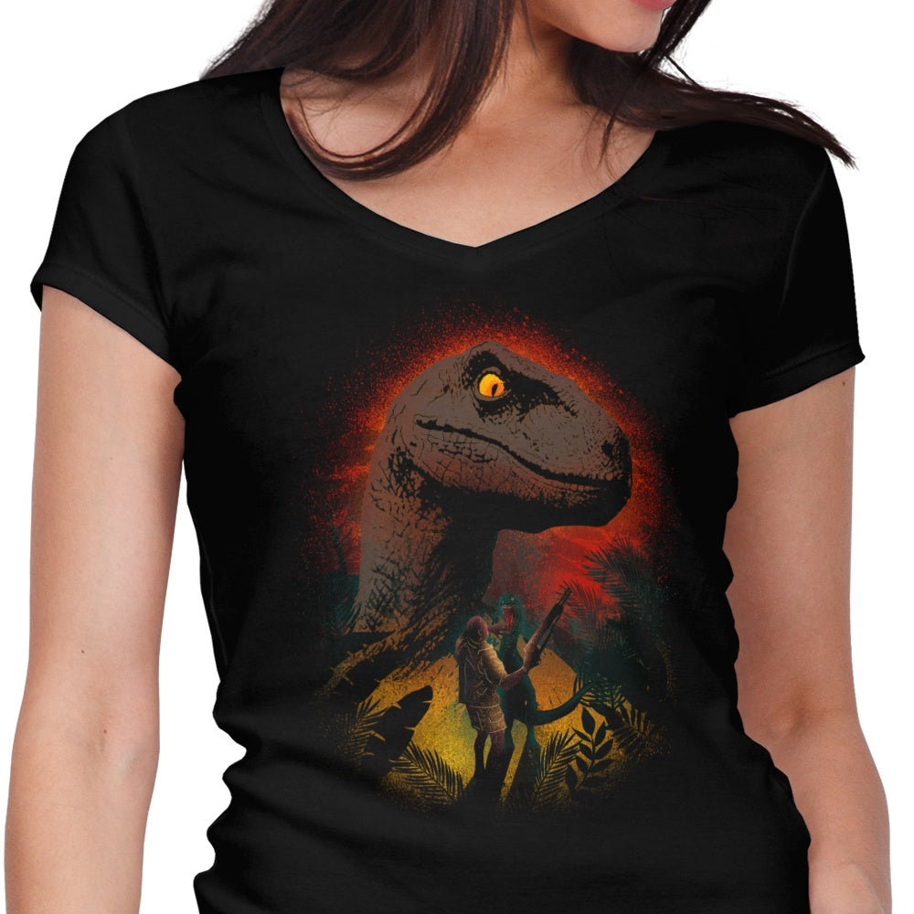 Clever Silhouette Women's V-Neck - Adult & Kids T-Shirts, Sweatshirts & Hoodies apparel design preview 1