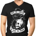 Coffee or Death Men's V-Neck - Adult & Kids T-Shirts, Sweatshirts & Hoodies apparel design preview 1