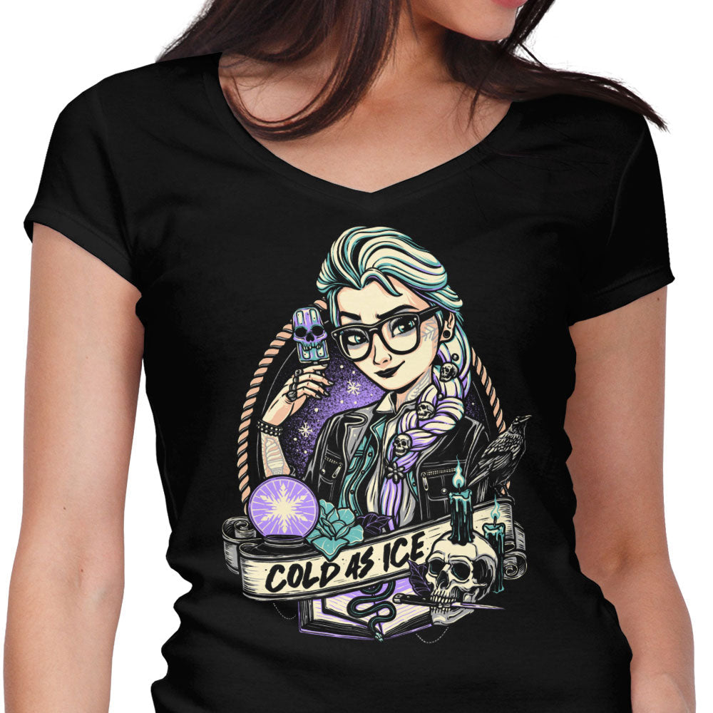 Cold as Ice Women's V-Neck - Adult & Kids T-Shirts, Sweatshirts & Hoodies apparel design preview 1