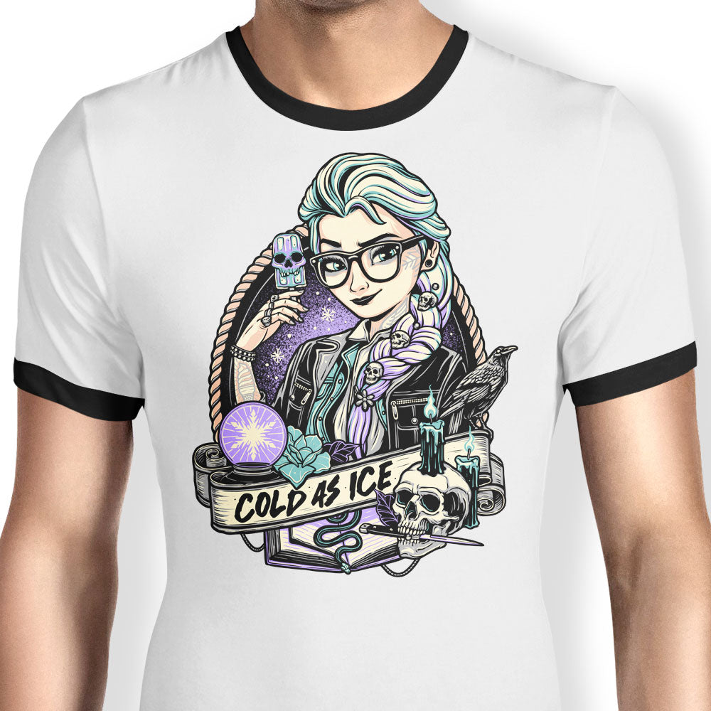 Cold as Ice Ringer - Adult & Kids T-Shirts, Sweatshirts & Hoodies apparel design preview 1
