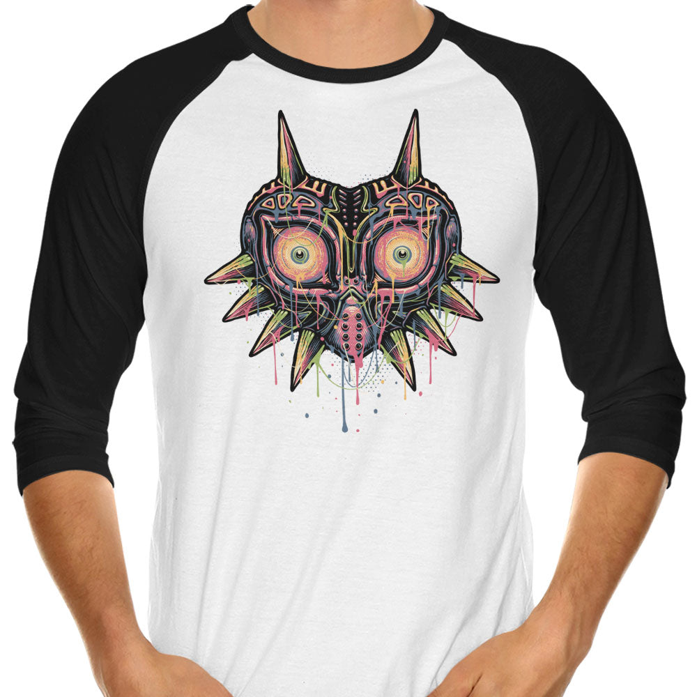Colorful Mask 3/4 Sleeve Raglan - Adult & Kids T-Shirts, Sweatshirts & Hoodies apparel design preview 1